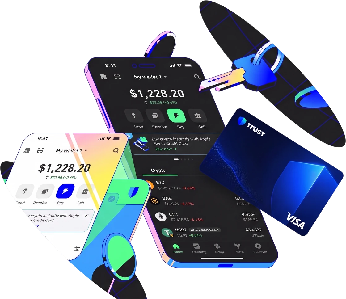 Trust Wallet app and the Purple Card Lab — spend your crypto anywhere